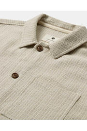 thumbnail: Anerkjendt linnen regular overshirt met textuur beige