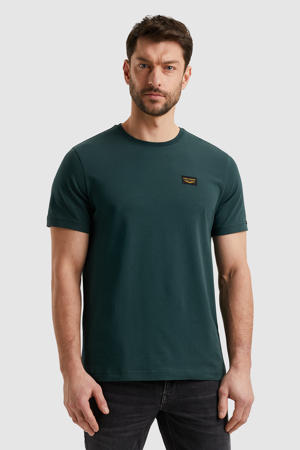regular T-shirt donkergroen
