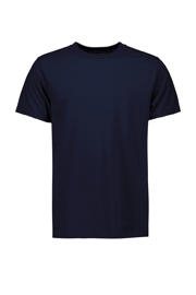 thumbnail: Donkerblauwe heren Airforce T-shirt van katoen met logo dessin, korte mouwen en ronde hals