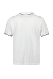 thumbnail: Witte heren Airforce polo van katoen met effen, korte mouwen, klassieke kraag en knoopsluiting