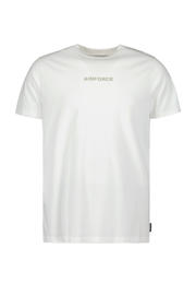 thumbnail: Witte heren Airforce T-shirt van katoen met backprint, korte mouwen en ronde hals