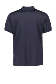thumbnail: Donkerblauwe heren Airforce polo van katoen met logo dessin, korte mouwen, klassieke kraag en knoopsluiting
