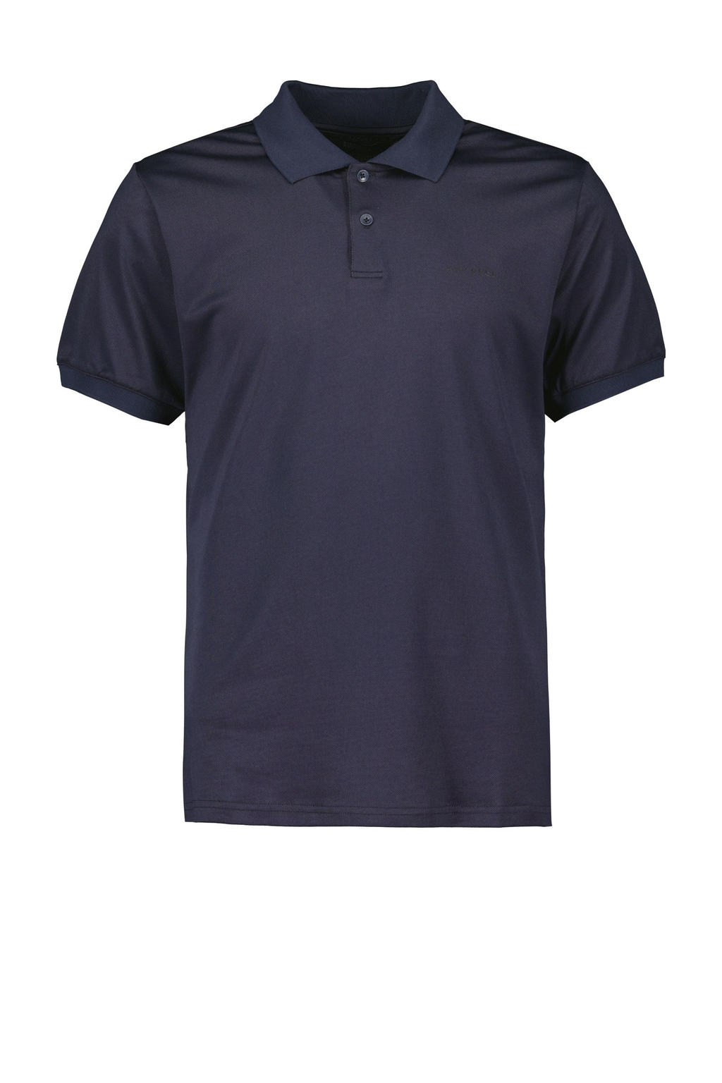 Donkerblauwe heren Airforce regular polo van katoen met logo dessin, korte mouwen, klassieke kraag en knoopsluiting