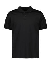 thumbnail: Zwarte heren Airforce polo van katoen met logo dessin, korte mouwen, klassieke kraag en knoopsluiting