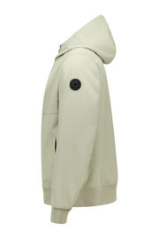thumbnail: Lichtgroene heren Airforce softshell jas met effen, lange mouwen, capuchon en ritssluiting