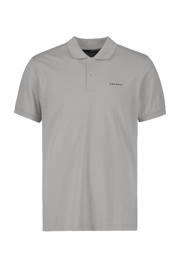 thumbnail: Grijze heren Airforce polo van katoen met logo dessin, korte mouwen, klassieke kraag en knoopsluiting