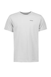 thumbnail: Lichtgrijze heren Airforce t-shirt van katoen met logo dessin, korte mouwen en ronde hals