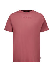thumbnail: Roze heren Airforce T-shirt van katoen met backprint, korte mouwen en ronde hals