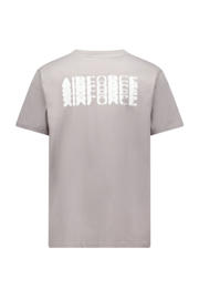 thumbnail: Grijze heren Airforce T-shirt van katoen met backprint, korte mouwen en ronde hals