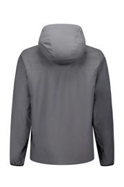 thumbnail: Grijze heren Airforce zomerjas van polyester met effen, lange mouwen, capuchon en ritssluiting