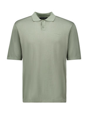 regular polo fijn gebreid groen