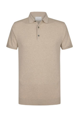 regular polo gebreid beige