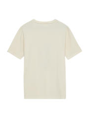 thumbnail: Ecru heren Anerkjendt T-shirt van katoen met printopdruk, korte mouwen en ronde hals