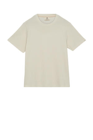 T-shirt met textuur beige