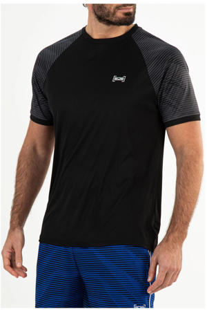   tennisshirt Mosley blauw/zwart