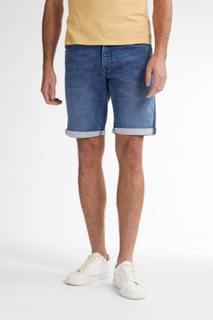 denim slim denim short blauw