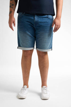 regular denim short blauw