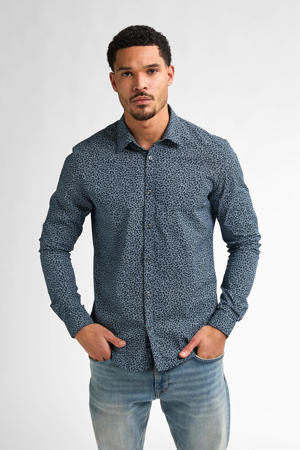 casual overhemd donkerblauw