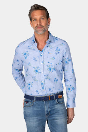 linnen casual overhemd blauw