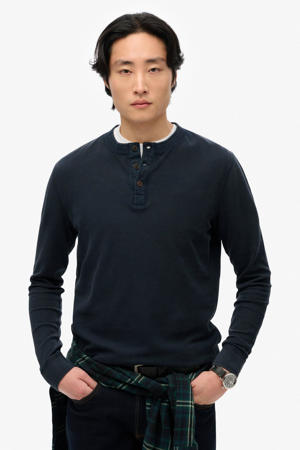 longsleeve T-shirt donkerblauw