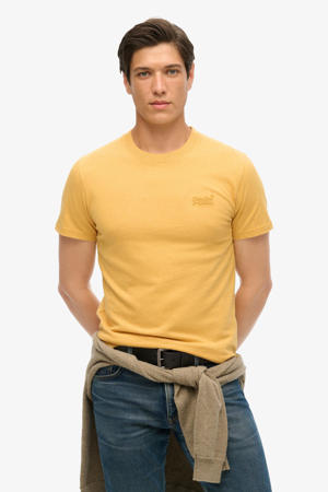 slim fit t-shirt geel