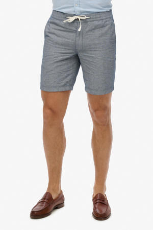 linnen regular casual short blauw