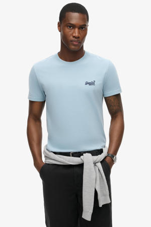 slim fit t-shirt lichtblauw