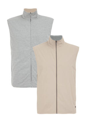 reversible bodywarmer beige