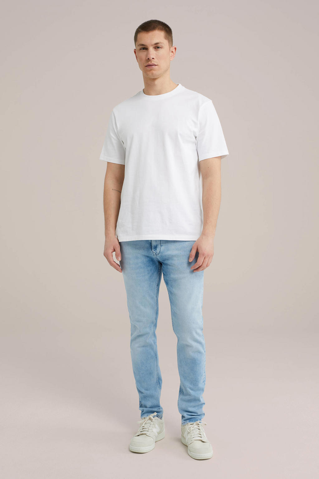 WE Fashion Blue Ridge slim fit jeans light blue denim