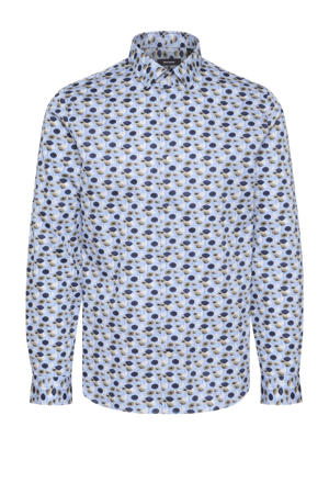 casual overhemd blauw