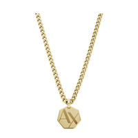 thumbnail: Armani Exchange ketting AXG0152710 Logo goudkleurig