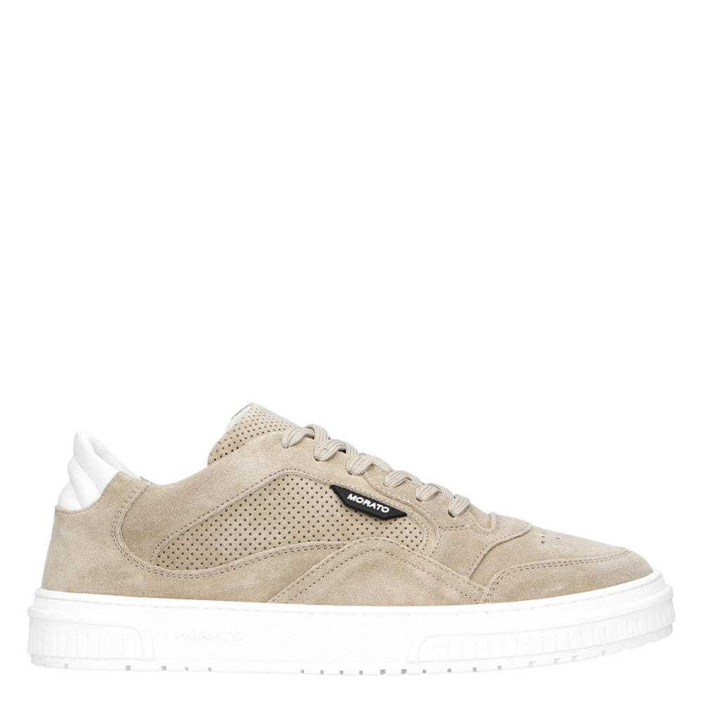 Beige heren Antony Morato Connie Suede suède sneakers van 90% leer/ 10% imitatieleer met veters