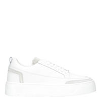 thumbnail: Wit en beige heren Antony Morato Flint powder leren sneaker van 70% leer/ 30% imitatieleer met veters
