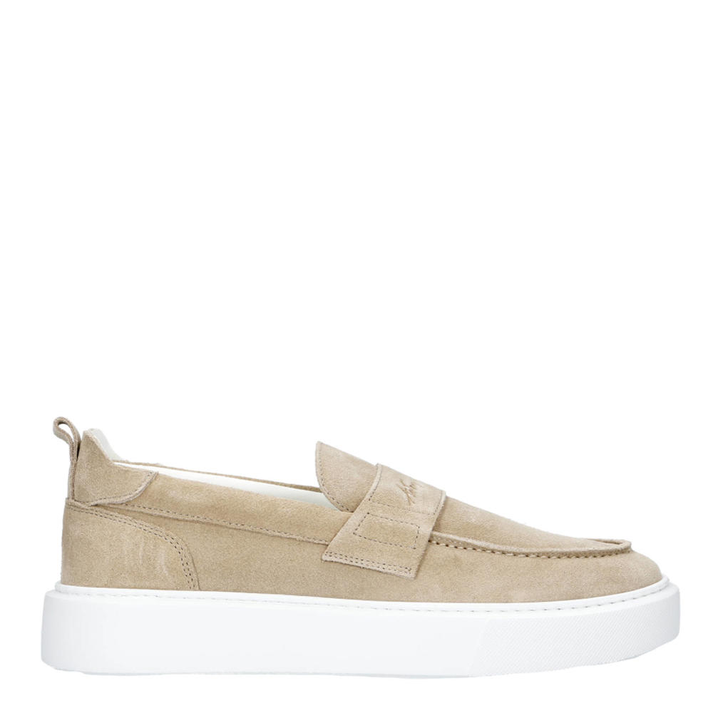 Beige heren Antony Morato suède loafers 