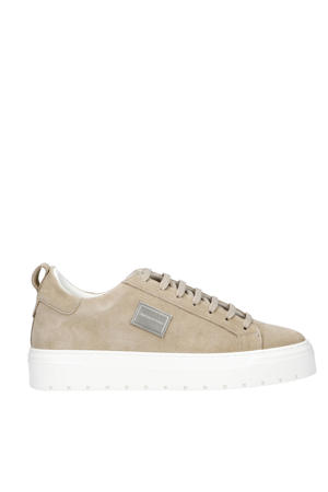   suède sneakers beige