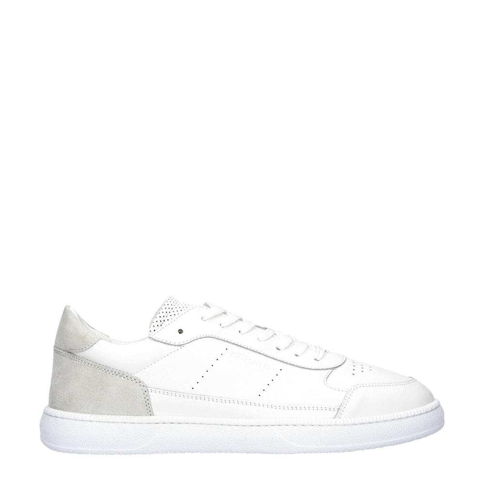 Witte heren Antony Morato leren sneakers met veters