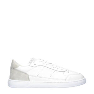   leren sneakers wit