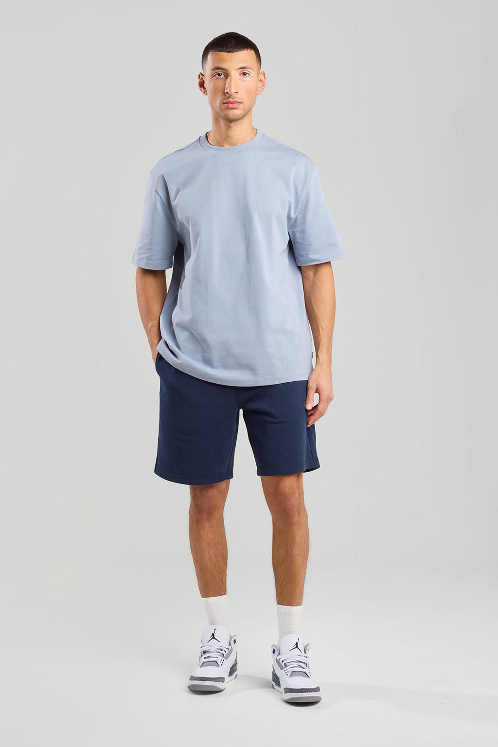 America Today regular sweatshort blauw