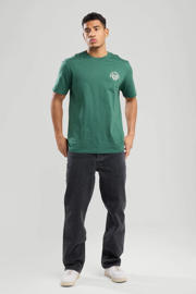 thumbnail: Groene heren America Today T-shirt van katoen met backprint, korte mouwen en ronde hals