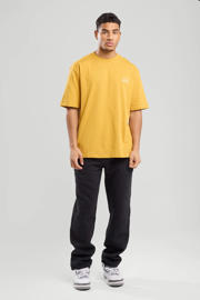 thumbnail: Gele heren America Today T-shirt van katoen met backprint, korte mouwen en ronde hals