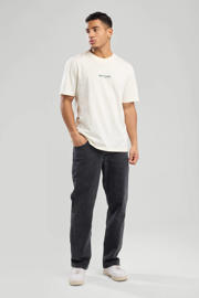 thumbnail: Grijze heren America Today T-shirt van katoen met backprint, korte mouwen en ronde hals