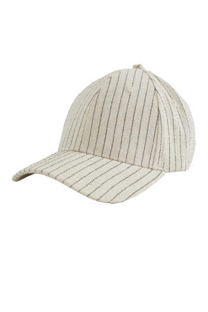 gestreepte pet beige