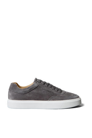   suède sneakers grijs