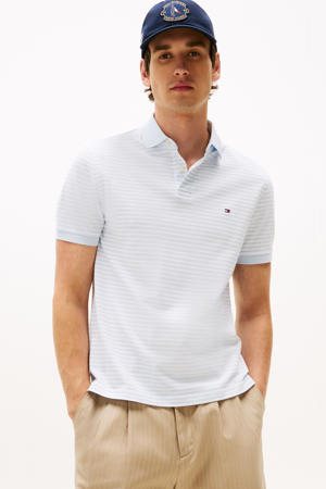 regular polo Breezy Blue / White met streep