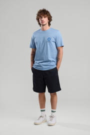 thumbnail: Blauwe heren America Today T-shirt van katoen met backprint, korte mouwen en ronde hals