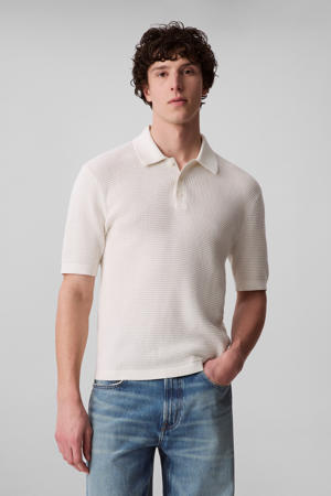regular polo gebreid ecru