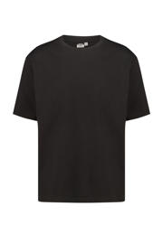 thumbnail: Zwarte heren America Today T-shirt van katoen met effen, korte mouwen en ronde hals