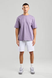 thumbnail: Paarse heren America Today T-shirt van katoen met effen, korte mouwen en ronde hals