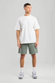 thumbnail: Witte heren America Today T-shirt van katoen met effen, korte mouwen en ronde hals