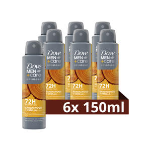 Sandalwood + Vanilla anti-transpirant deodorant spray - 6 x 150 ml